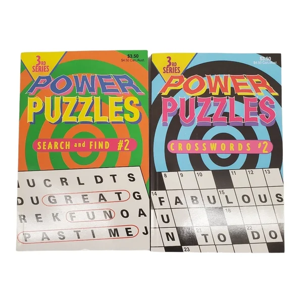 Book Set  of 7: Crossword Puzzles, Thesaurus, Dictionary & Game Books - Picture 8 of 9